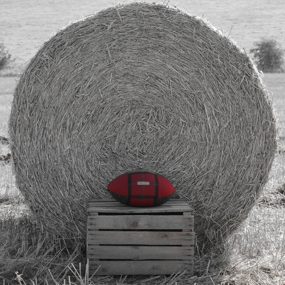 Rugby Ball Cushion - Oak