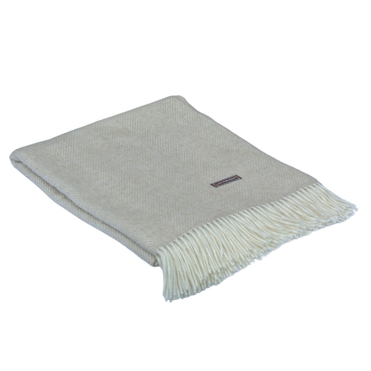 Throw - Herringbone Beige