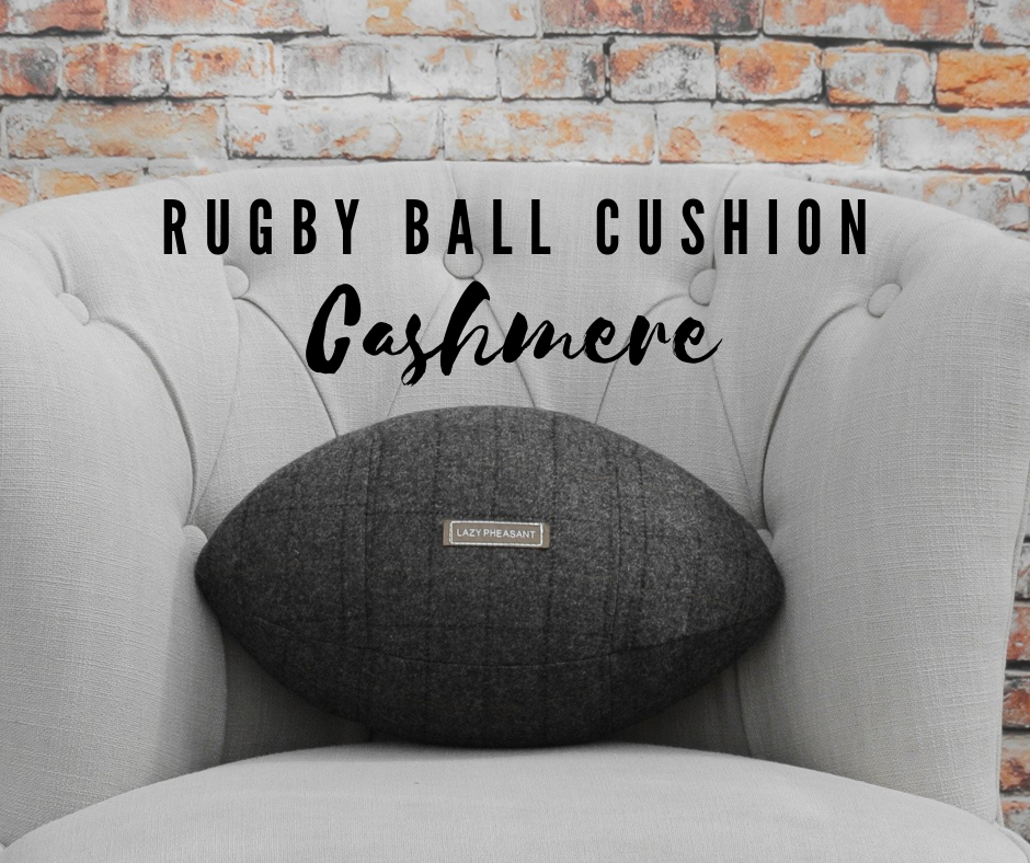 Rugby Ball Cushion - Blackheath (Cashmere)